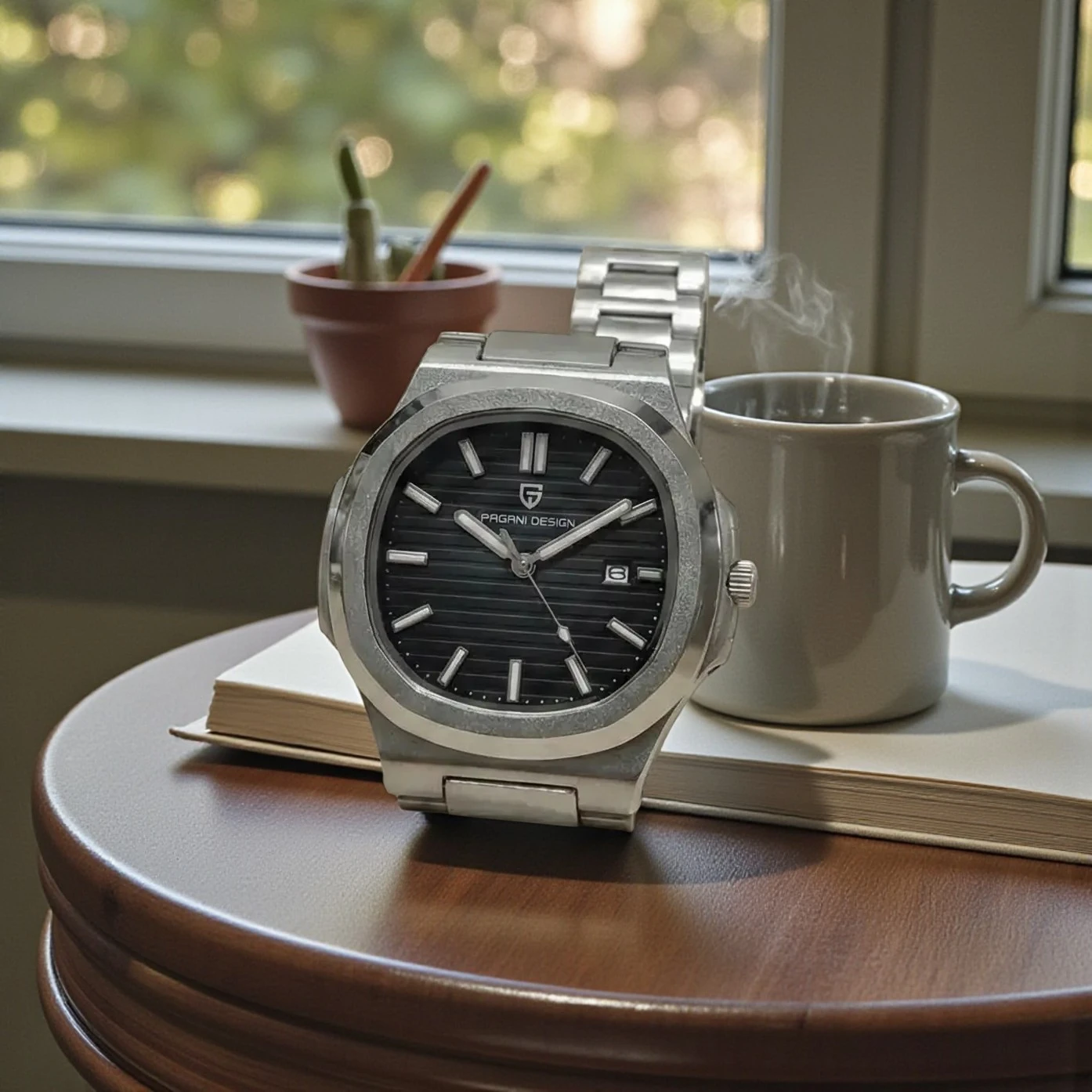 লাক্সারি অটোমেটিক মেকানিক্যাল ঘড়ি - স্টেইনলেস স্টিল চেইন - Luxury Watch